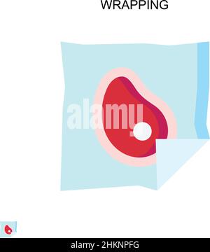 Wrapping Simple vector icon. Illustration symbol design template for web mobile UI element. Stock Vector