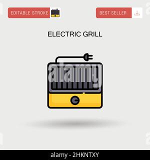 Electric grill Simple vector icon. Stock Vector