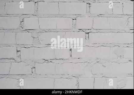 Modern white brick wall texture background with place for your text. Image in light gray tonality Stock Photo