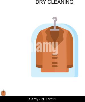 Dry cleaning Simple vector icon. Illustration symbol design template for web mobile UI element. Stock Vector