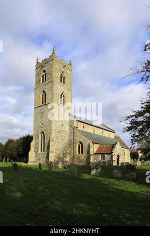 St Nicholas Church, Gayton village, North Norfolk, England, UK Stock Photo