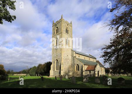 St Nicholas Church, Gayton village, North Norfolk, England, UK Stock Photo