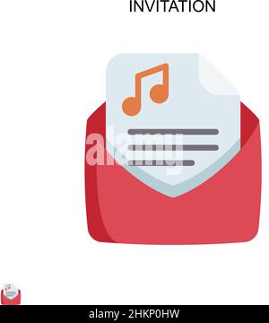 Invitation Simple vector icon. Illustration symbol design template for web mobile UI element. Stock Vector