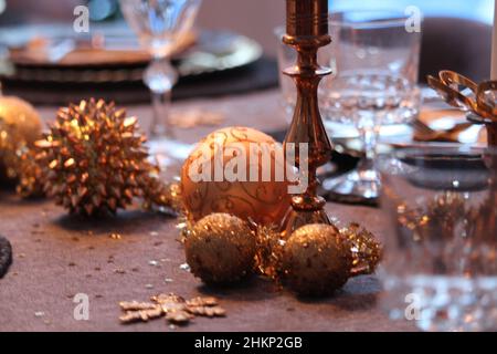 Decoration Dinner Table Stock Photo