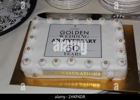Golden Anniversary Cake Close Up | Made With Love (by me)