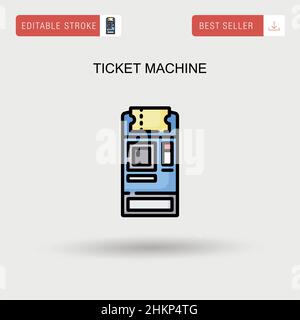 Ticket machine Simple vector icon. Stock Vector