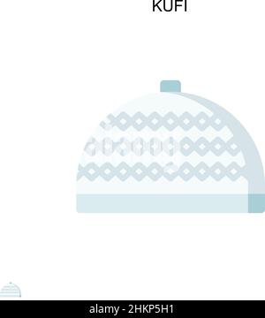 Kufi Simple vector icon. Illustration symbol design template for web mobile UI element. Stock Vector