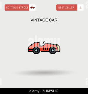 Vintage car Simple vector icon. Stock Vector