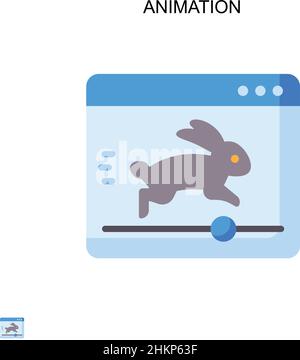 Animation Simple vector icon. Illustration symbol design template for web mobile UI element. Stock Vector
