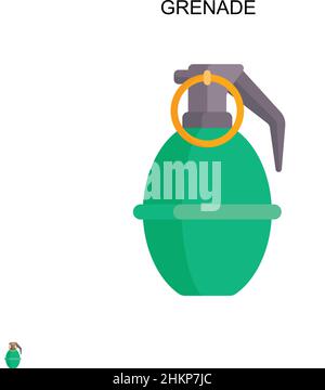 Grenade Simple vector icon. Illustration symbol design template for web mobile UI element. Stock Vector