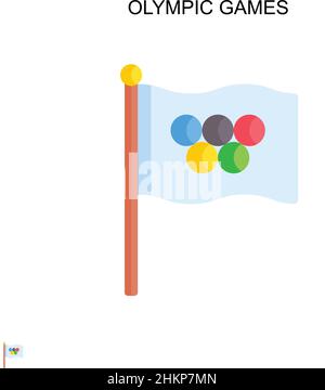 Olympic games Simple vector icon. Illustration symbol design template for web mobile UI element. Stock Vector