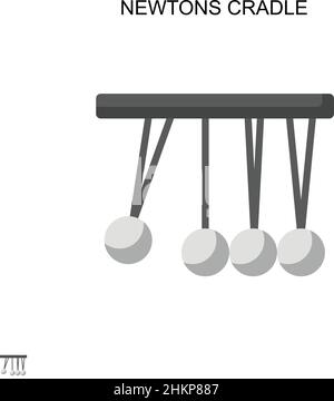 Newtons cradle Simple vector icon. Illustration symbol design template for web mobile UI element. Stock Vector