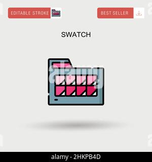 Swatch Simple vector icon. Stock Vector