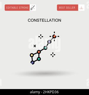 Constellation Simple vector icon. Stock Vector