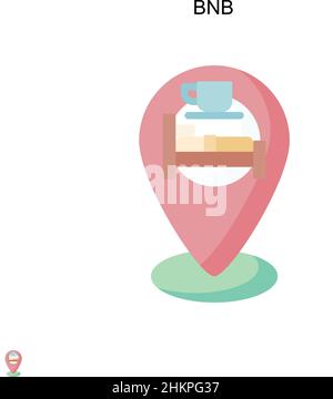 Bnb Simple vector icon. Illustration symbol design template for web mobile UI element. Stock Vector