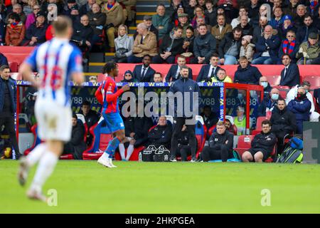 5th February 2022 : Selhurst Park, Crystal Palace, London, England; FA Cup football, Crystal Palace versus Hartlepool: Hartlepool United manager Graeme Lee Stock Photo