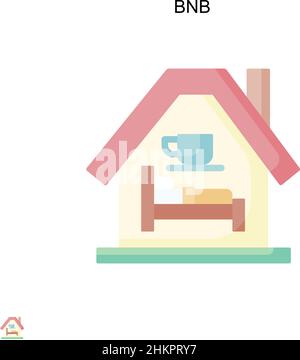 Bnb Simple vector icon. Illustration symbol design template for web mobile UI element. Stock Vector