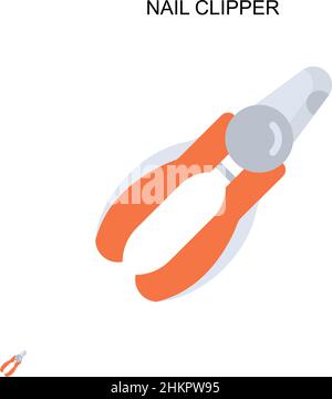 Nail clipper Simple vector icon. Illustration symbol design template for web mobile UI element. Stock Vector