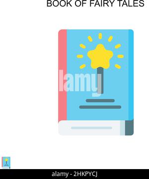 Book of fairy tales Simple vector icon. Illustration symbol design template for web mobile UI element. Stock Vector
