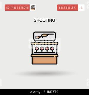 Shooting Simple vector icon. Stock Vector