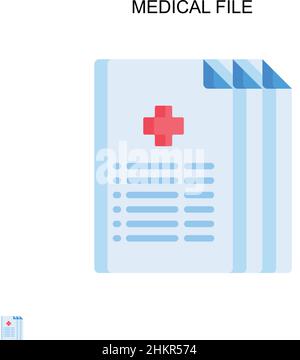 Medical file Simple vector icon. Illustration symbol design template for web mobile UI element. Stock Vector