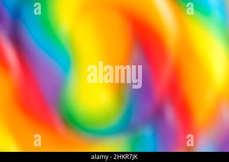 abstract multicolored background, rainbow spiral lollipop close-up, blur Stock Photo