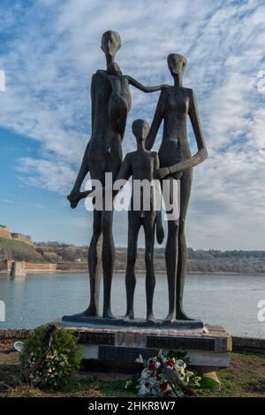 Raid Victims Memorial in Novi Sad, Serbia Stock Photo