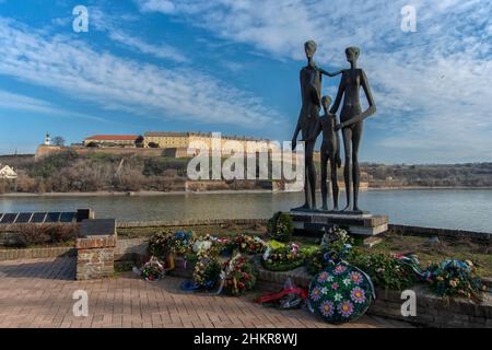 Raid Victims Memorial in Novi Sad, Serbia Stock Photo