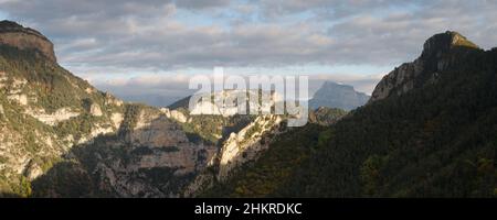 The view from the Anisclo Canyon Viewpoint Stock Photo