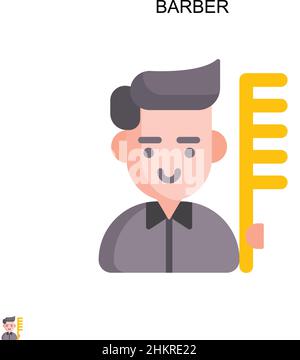 Barber Simple vector icon. Illustration symbol design template for web mobile UI element. Stock Vector