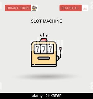 Slot machine Simple vector icon. Stock Vector