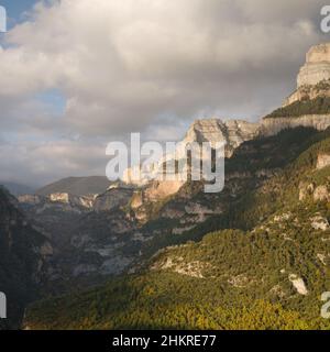 The view from the Anisclo Canyon Viewpoint Stock Photo