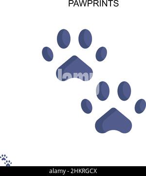 Pawprints Simple vector icon. Illustration symbol design template for web mobile UI element. Stock Vector