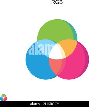 Rgb Simple vector icon. Illustration symbol design template for web mobile UI element. Stock Vector