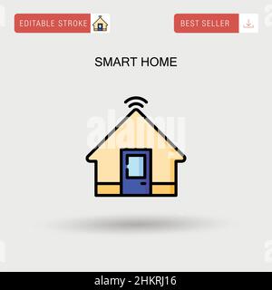 Smart home Simple vector icon. Stock Vector