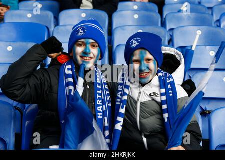 London, UK. 01st Feb, 2018. LONDON, United Kingdom, FEBRUARY 05: Hartlepool United Young Fansduring FA Cup Fourth Round between Crystal Palace and Heartlepool United at Selhurst Park Stadium, London on 5th February, 2022 Credit: Action Foto Sport/Alamy Live News Stock Photo