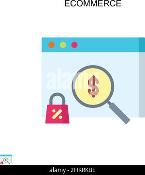 Ecommerce Simple vector icon. Illustration symbol design template for web mobile UI element. Stock Vector