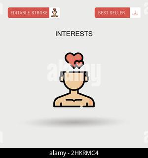 Interests Simple vector icon. Stock Vector
