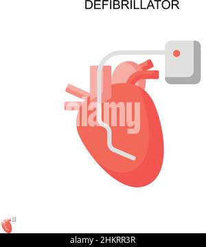 Defibrillator Simple vector icon. Illustration symbol design template for web mobile UI element. Stock Vector