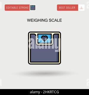 Weighing scale Simple vector icon. Stock Vector