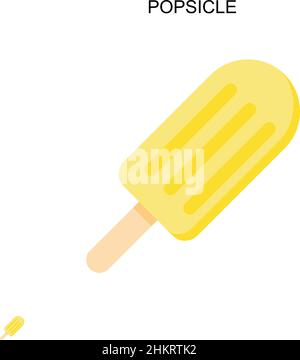 Popsicle Simple vector icon. Illustration symbol design template for web mobile UI element. Stock Vector