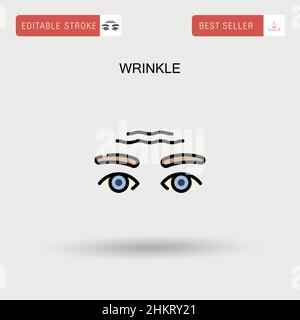 Wrinkle Simple vector icon. Stock Vector