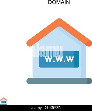 Domain Simple vector icon. Illustration symbol design template for web mobile UI element. Stock Vector