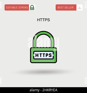 Https Simple vector icon. Stock Vector