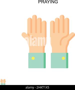Praying Simple vector icon. Illustration symbol design template for web ...