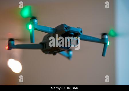 Drone in flight Stock Photo