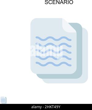 Scenario Simple vector icon. Illustration symbol design template for web mobile UI element. Stock Vector