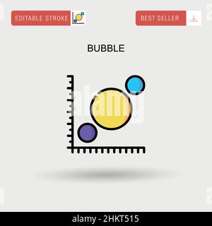 Bubble Simple vector icon. Stock Vector