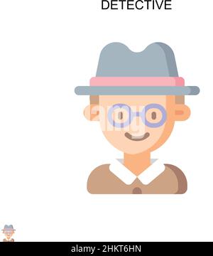 Detective Simple vector icon. Illustration symbol design template for web mobile UI element. Stock Vector