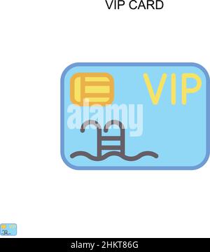 Vip card Simple vector icon. Illustration symbol design template for web mobile UI element. Stock Vector